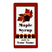 Maple Syrup Jar Label (Voorkant)