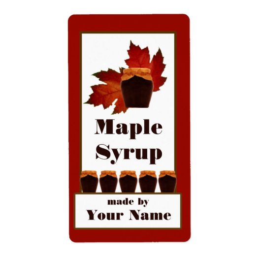 Maple Syrup Jar Label (Voorkant)