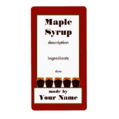 Maple Syrup Jar Label 2 (Voorkant)