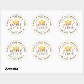 Maple Syrup Label Autumn Maple Leaf Gold Text (Vel)