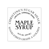 Maple Syrup Label Custom Business Stamp Rubberstempel (Afrduk)
