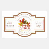 Maple Syrup Maple Leaf Trio Old Style Label (Voorkant)