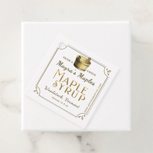 Maple Syrup Metallic Gold Label fancy grens (In situ)