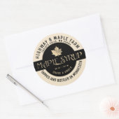 MAPLE SYRUP NOM D'ÉTAT ÉTIQUETTE IVORY & BLACK (Enveloppe)