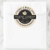 MAPLE SYRUP NOM D'ÉTAT ÉTIQUETTE IVORY & BLACK (Sac)