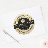 MAPLE SYRUP NOM D'ÉTAT ÉTIQUETTE OR & NOIR (Enveloppe)