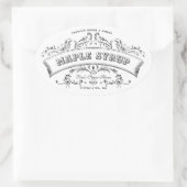 Maple Syrup Old Fashioned Scroll Editable Label (Tas)