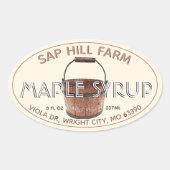Maple Syrup Sap Bucket Editable Label (Voorkant)