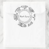 Maple Syrup Schets Modern label (Tas)