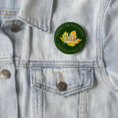 Maple Syrup Yellow Sugar Maple Leaf Editable Green Ronde Button 5,7 Cm (In situ)