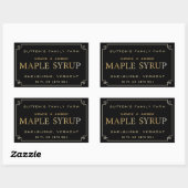 Maple Syrup Zwart en Gouden Rand Label (Vel)