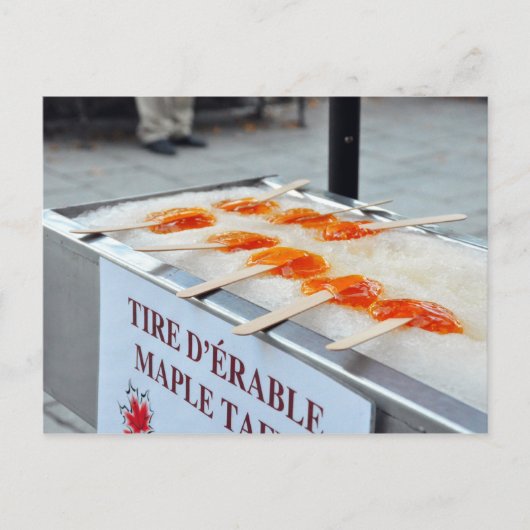 Maple Taffy Tire D'Erable Quebec Canada Briefkaart (Voorkant)