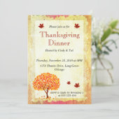 Maple Tree Thanksgiving Kaart (Staand voorkant)