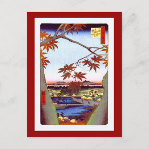 Maple Trees Tekona Hiroshige  Japans Briefkaart