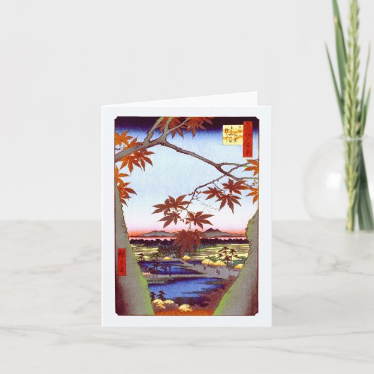Maple Trees Tekona Hiroshige  Japans Kaart (Voorkant)