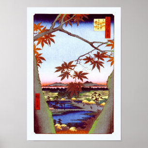 Maple Trees Tekona Hiroshige Poster