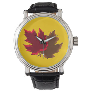 Maple val bladeren horloge