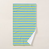 Maple verlaat blauw en groene badhanddoekset bad handdoek (Handdoek)