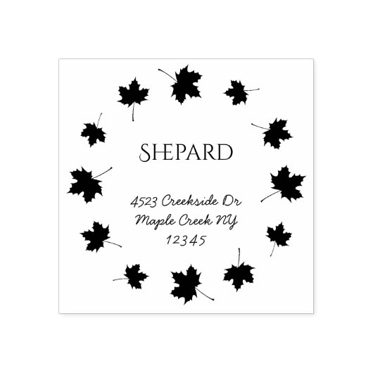 Maple verlaat grens familienaam retouradres 	rubberstempel (Afrduk)