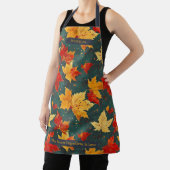 Maple verlaat herfstpatroon met rijke herfstkleure schort (Insitu)