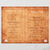 Maple vertrekt oranje herfst bruiloft gevouwen pro (Achterkant)