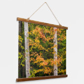 Maple & White Birch | Witte bergen, NH Hangend Wandkleed (Gebogen)