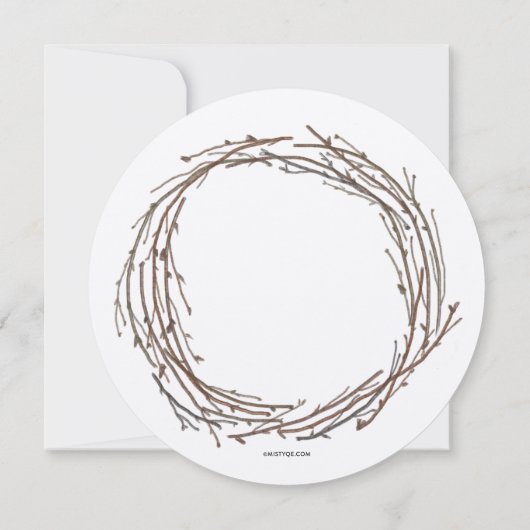 Maple Wreath Thanksgiving Dîner Invitation (Dos)