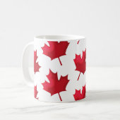 Mapleaf voor Canada op wit Koffiemok (Voorkant links)