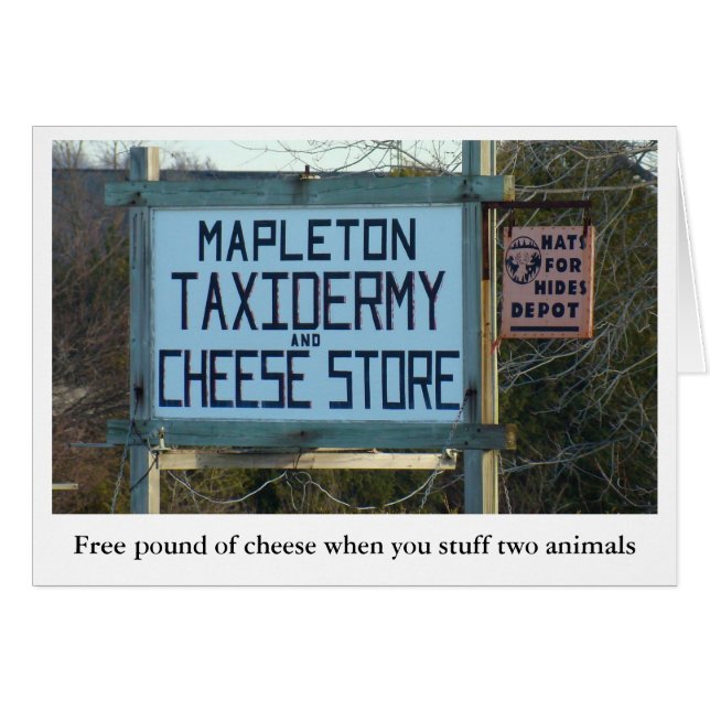 mapleton taxidermy & kaas shop (Voorkant Horizontaal)