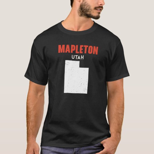 Mapleton Utah USA State America Travel Utahan T-shirt (Voorkant)