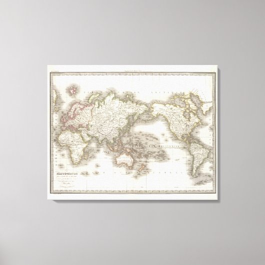 Mappemail - Globe map Canvas Afdruk (Voorkant)