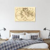 Mappemonde Canvas Afdruk (Insitu (Slaapkamer))