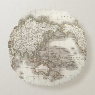 Mappemonde - kaart Wereldbol Rond Kussen