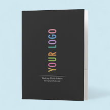 Mappen met visitekaartjesvak & uw logo