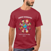 Mapping Humanity: Maroon Edition T-shirt (Voorkant)