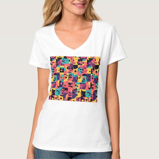 Maquette de visage de T-Shirt – Présentation de vê (Devant)