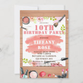 Maquillage 10e anniversaire fêtes Invitations (Devant)