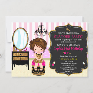 Maquillage anniversaire invitation SPA fête mode f