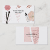 Maquillage Artiste Beauté Cosmétique Carte de visi (Devant / Derrière)