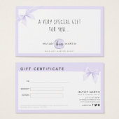 Maquillage Artiste Beauté Salon Certificats cadeau (Devant & derrière)