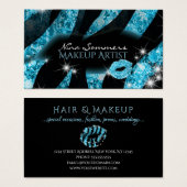 Maquillage Artiste Bleu Parties scintillant Noire (Devant & derrière)