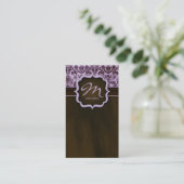 Maquillage Artiste Carte de visite Damask Purple B (Debout devant)