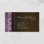 Maquillage Artiste Carte de visite Damask Purple B (Dos)
