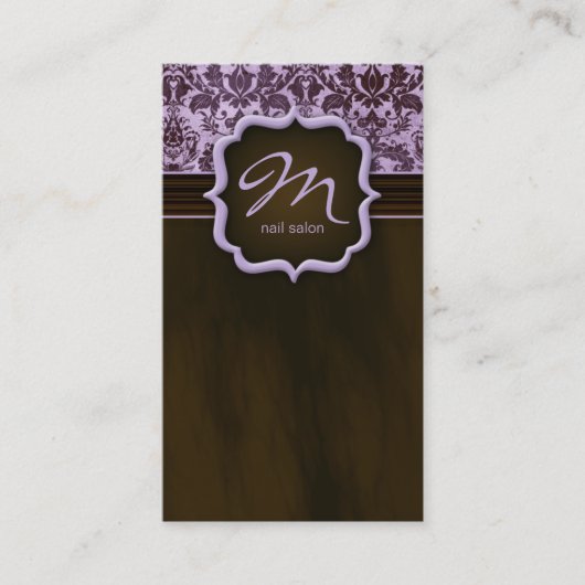Maquillage Artiste Carte de visite Damask Purple B (Devant)