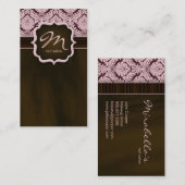 Maquillage Artiste Carte de visite Damask Rose Bro (Devant / Derrière)