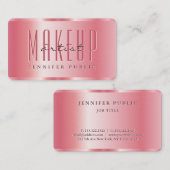 Maquillage Artiste Carte de visite Elégant Rose Go (Devant / Derrière)