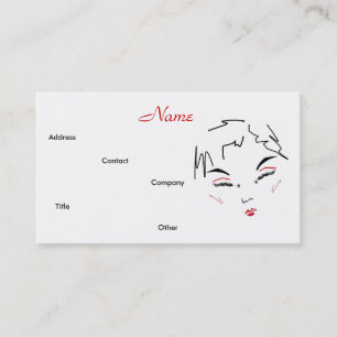 Maquillage Artiste Carte de visite tendance