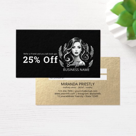 Maquillage Artiste Coiffure Stylo moderne Noir Bla (Bureau)