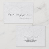 Maquillage Artiste Damask Carte de visite (Devant / Derrière)