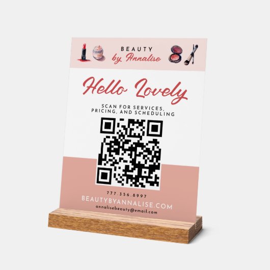 Maquillage Artiste Hello Lovely Business QR code (Angle)